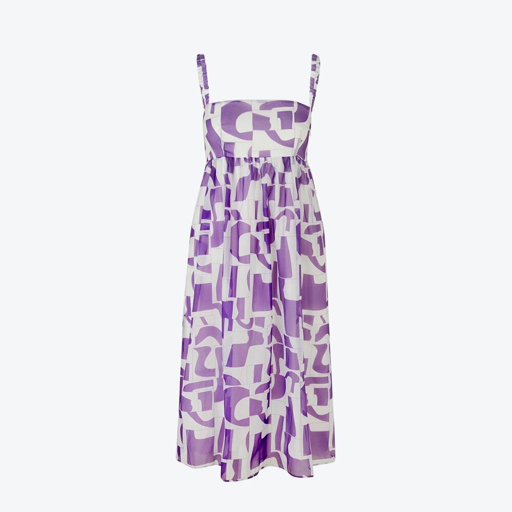 Baum und Pferdgarten Aspen Midi Dress Size 2 NWOT $334 Abstract Empire Waist